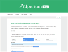Tablet Screenshot of blog.adperium.com